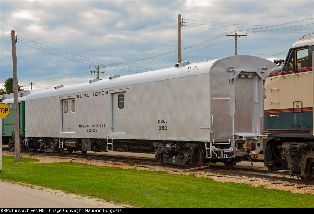 CBQ Railway Express Agency Baggage Car